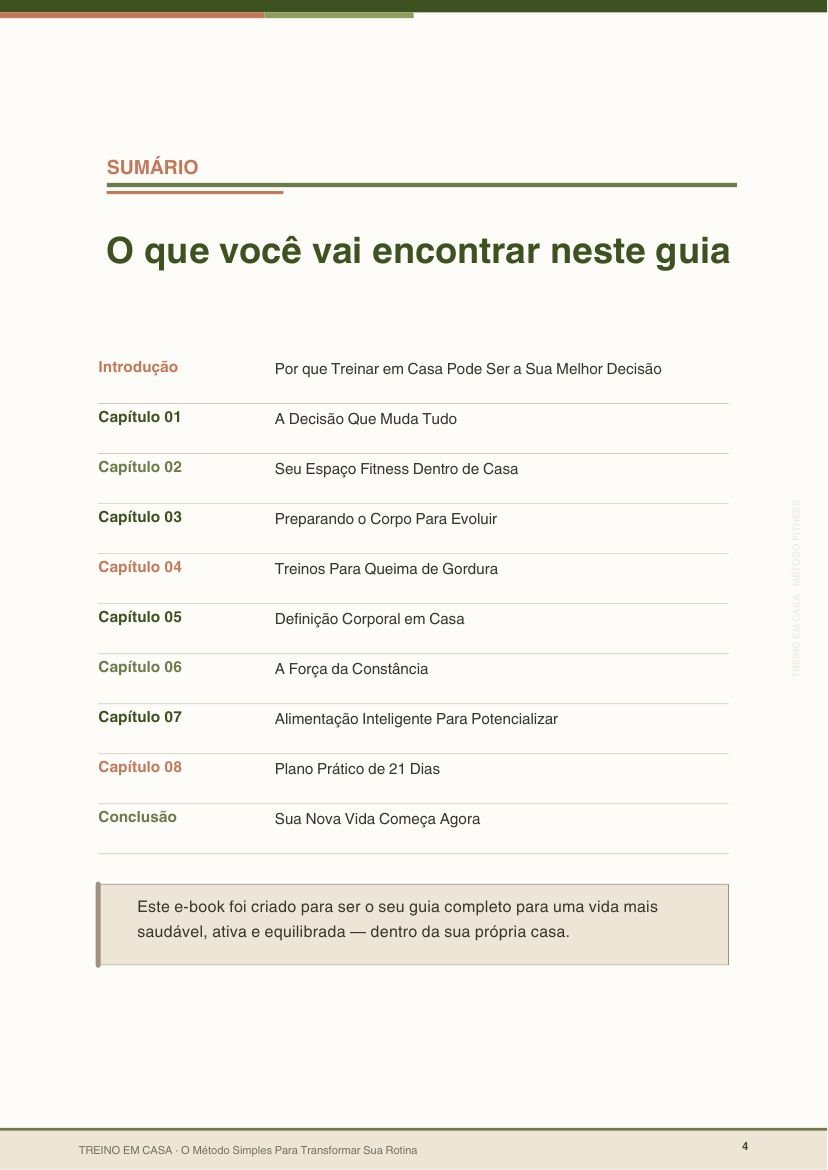 Página do e-book — Sumário
